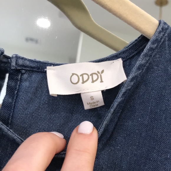 Chambray ruffled dress - Picture 2 of 4